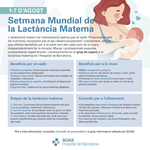 Infografia sobre la lactància materna