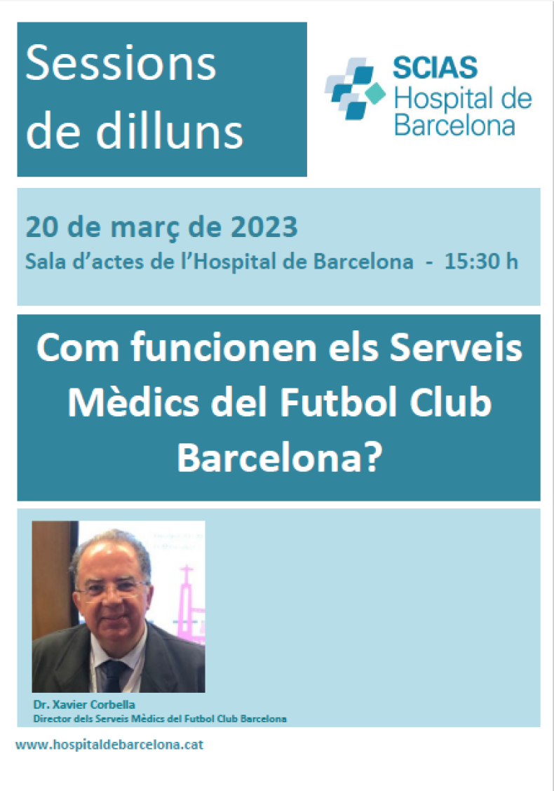 anunci sessió de dilluns 20 març 2023 - serveis mèdics FC Barcelona