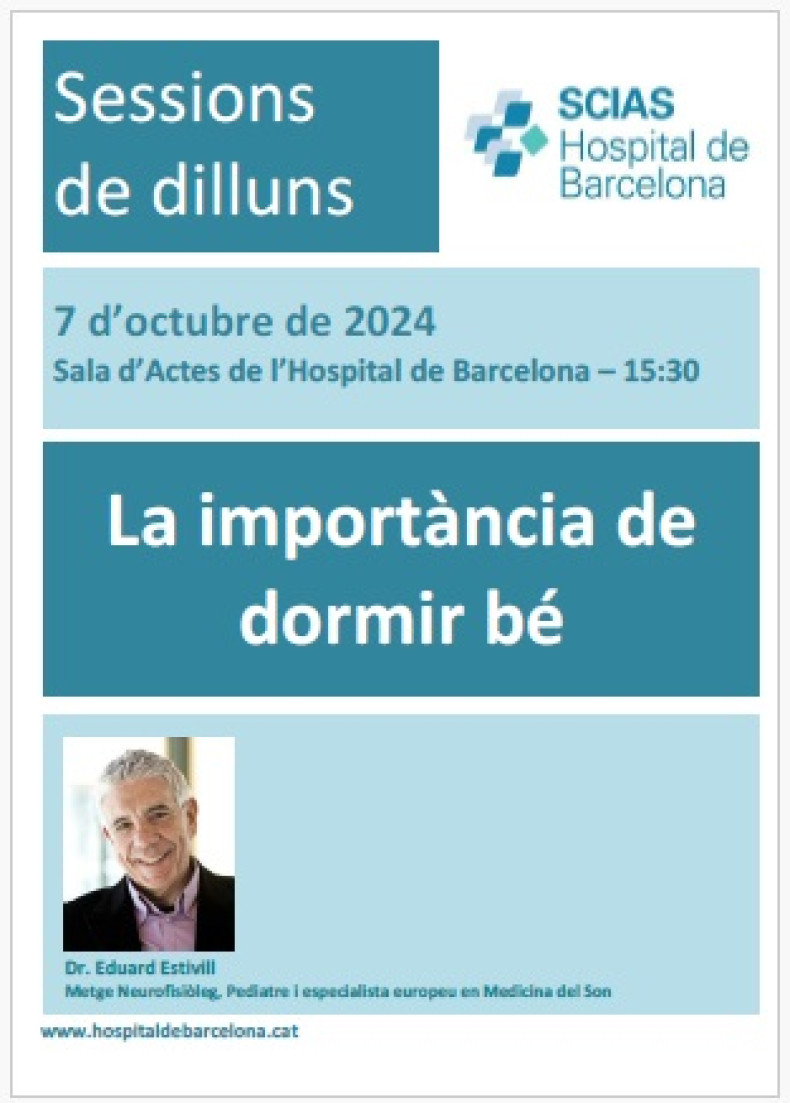 sessió dilluns 7 octubre 2024 dr. estivill dormir bé